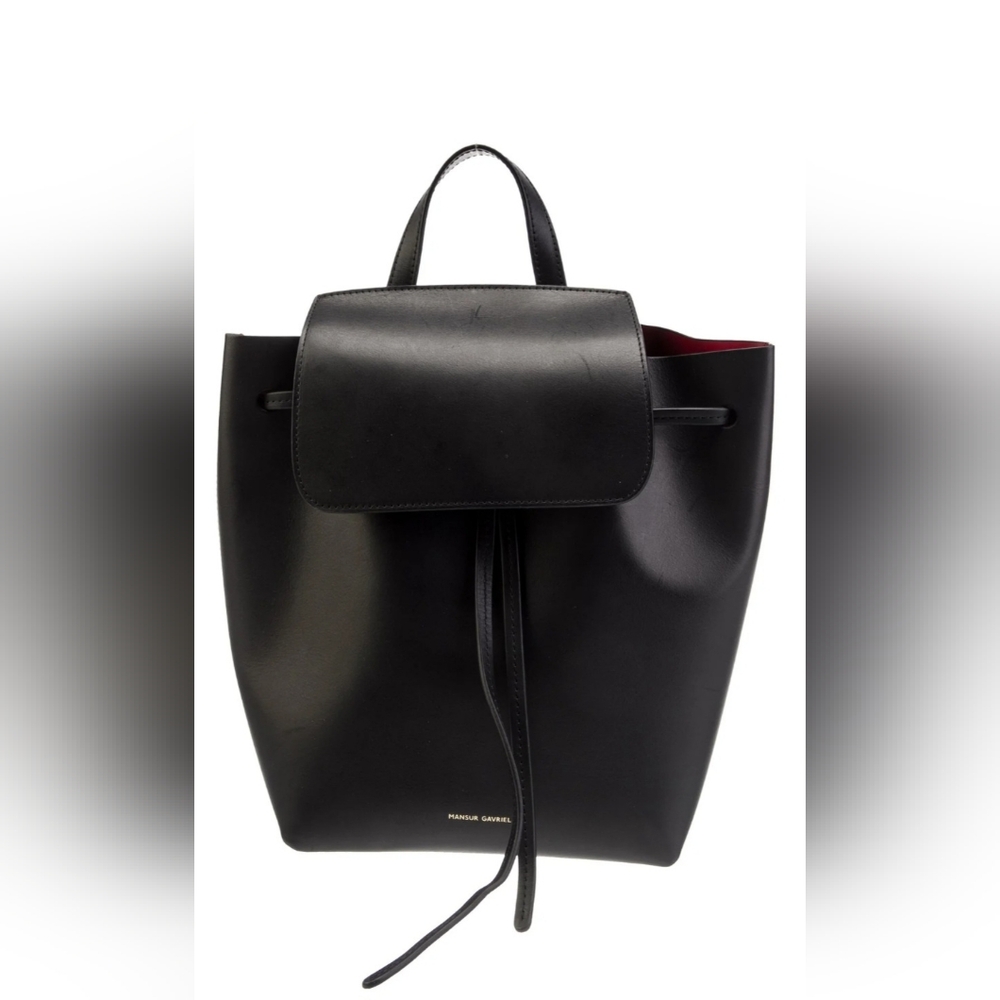 Mansur Gavriel Black Leather Backpack Retail Price $1200